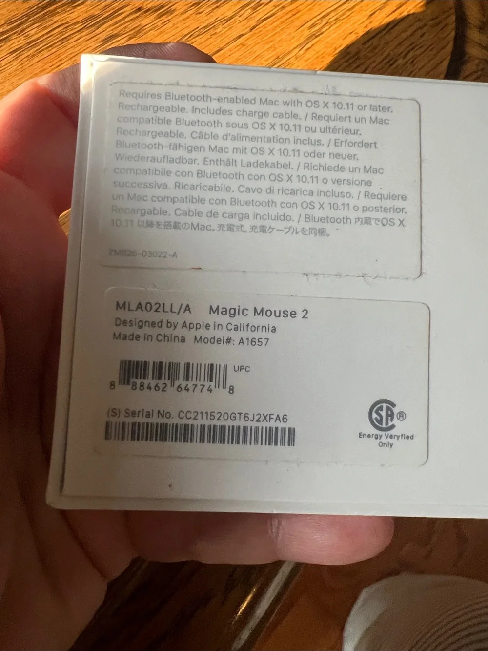 Apple Magic Mouse - White and Silver Wireless Multi‑Touch Mouse